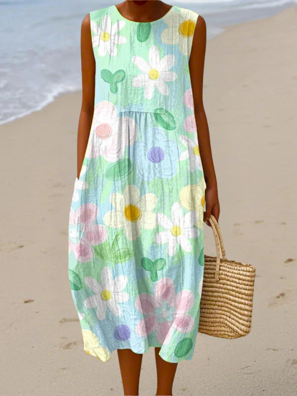 LENA | PASTEL BLOSSOM MIDI DRESS