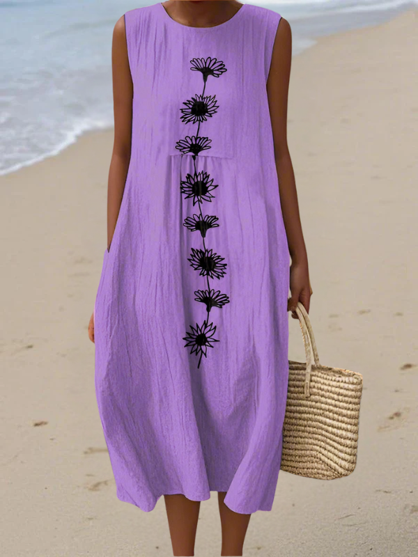 NINA | VIOLET BLOOM MIDI DRESS