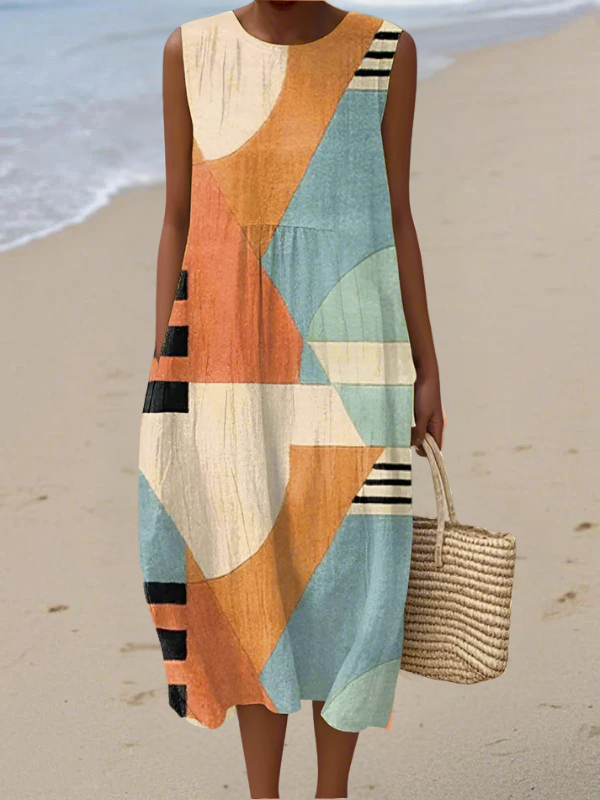SELMA | GEOMETRIC MIDI DRESS