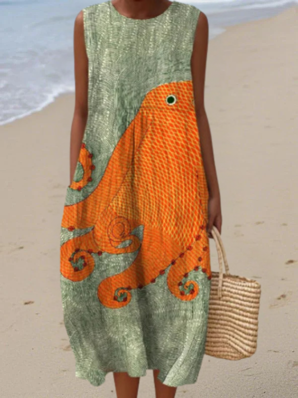NORA | OCEANIC MIDI DRESS