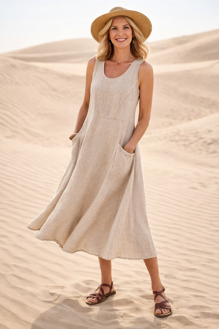 CLEO | COMFORTABLE A-LINE MIDI DRESS