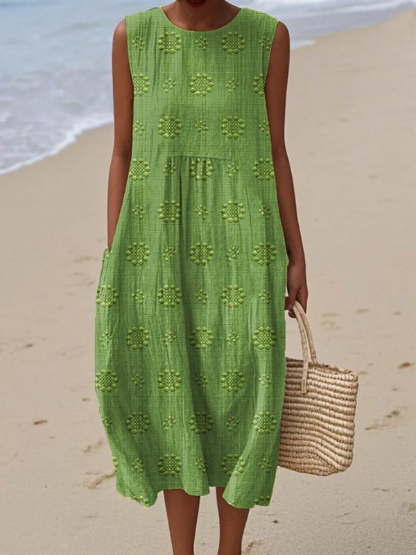 MILA | EMBROIDERED MIDI DRESS