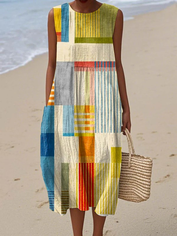 AIDA | GEOMETRIC MIDI DRESS