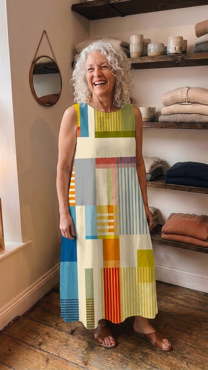 AIDA | GEOMETRIC MIDI DRESS