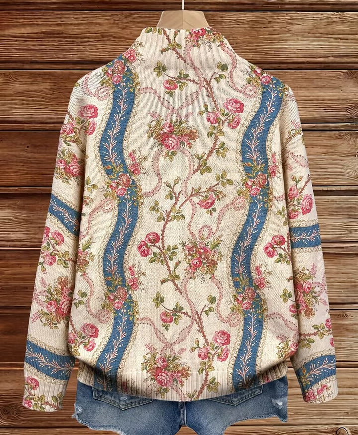 Jocelyn | Climbing Rose Zip Cardigan