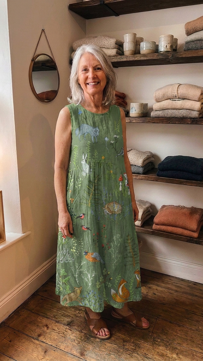 FREYA | WOODLAND MIDI DRESS
