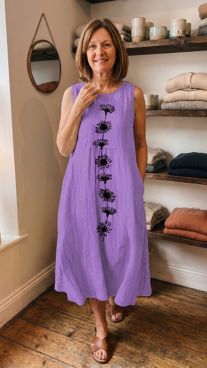 NINA | VIOLET BLOOM MIDI DRESS