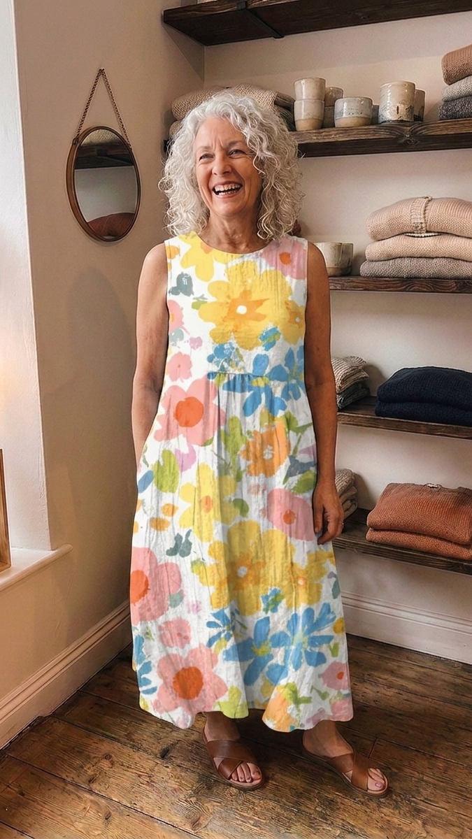 VERA | PASTEL FLORAL MIDI DRESS